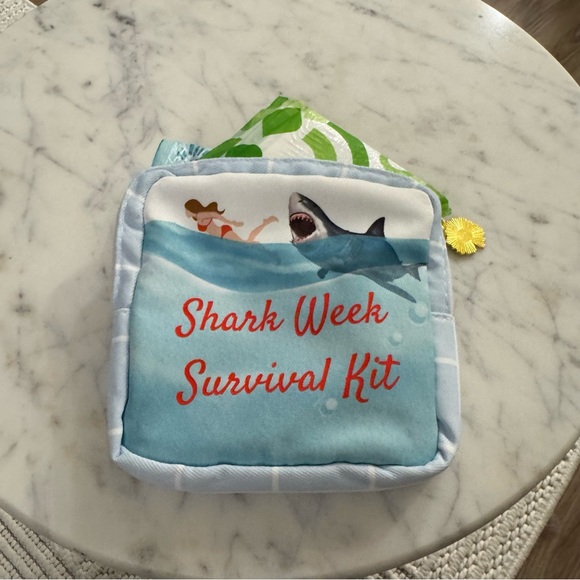 Shark Week Survival Kit Cosmetic Bag - Blue - Picture 6 of 10